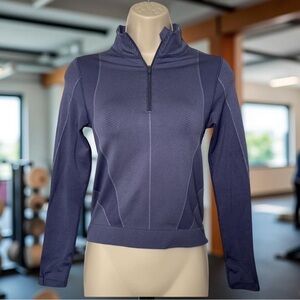 Old Navy Active Go-Dry Quarter Zip Blue Pullover SZ Petite Small